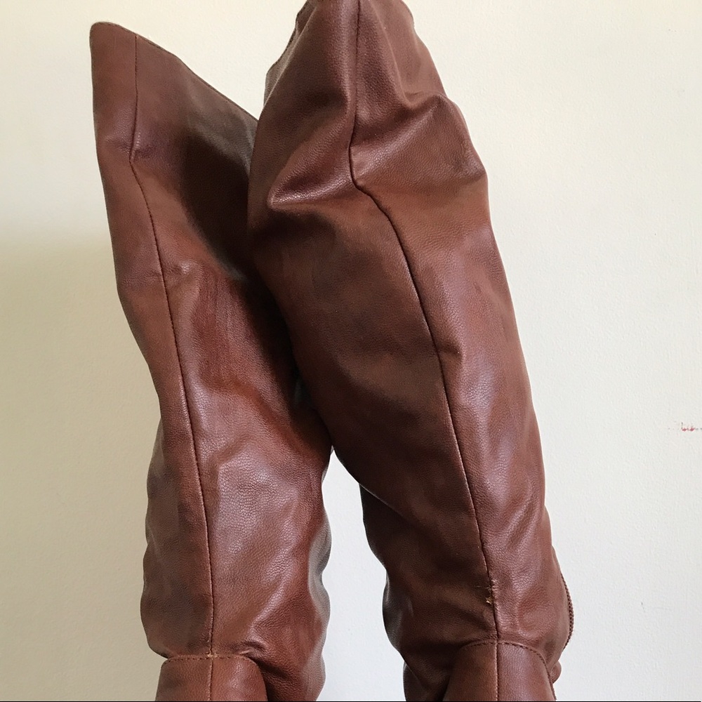 Brown Slouch Heel Boot - Picture 5 of 7