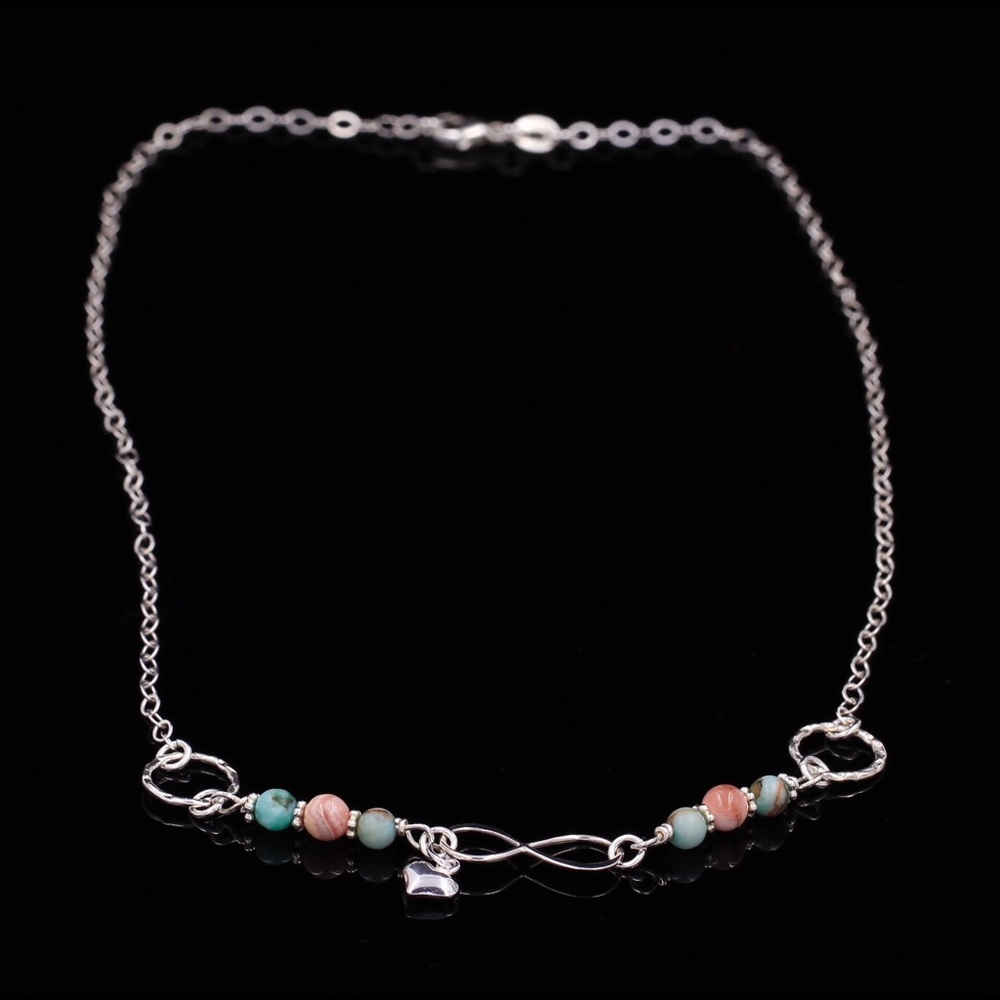 SoId! Infinity Necklace Rhodochrosite & Jasper - Picture 3 of 6
