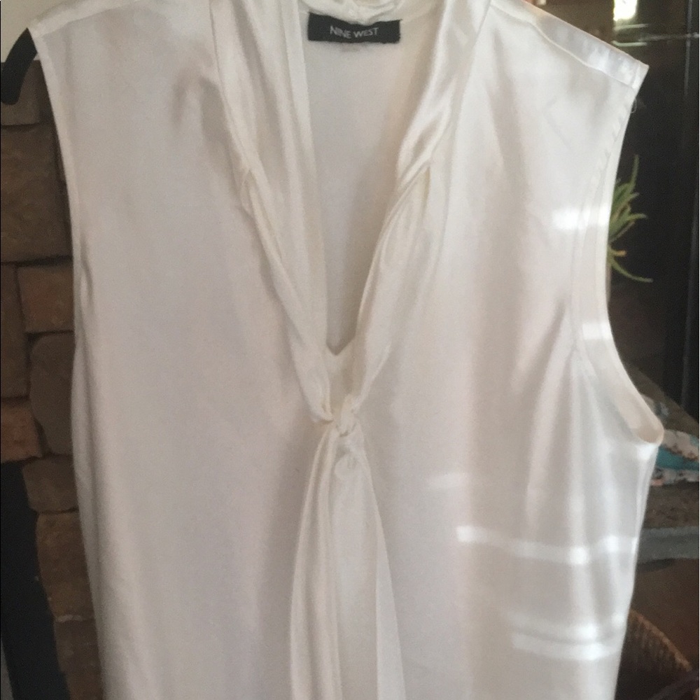White silk blouse