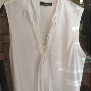 White silk blouse