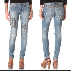 Free People Indigo Baja Skinny Jeans 24