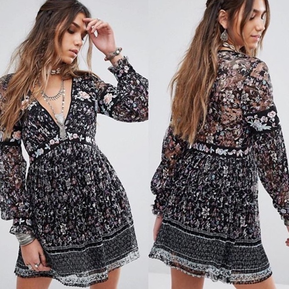 Free people cherry blossom mini dress