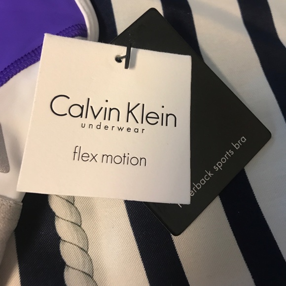 $39 CALVIN KLEIN• holographic racerback sports bra - Picture 2 of 7