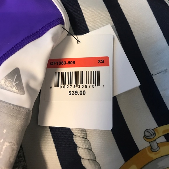 $39 CALVIN KLEIN• holographic racerback sports bra - Picture 7 of 7