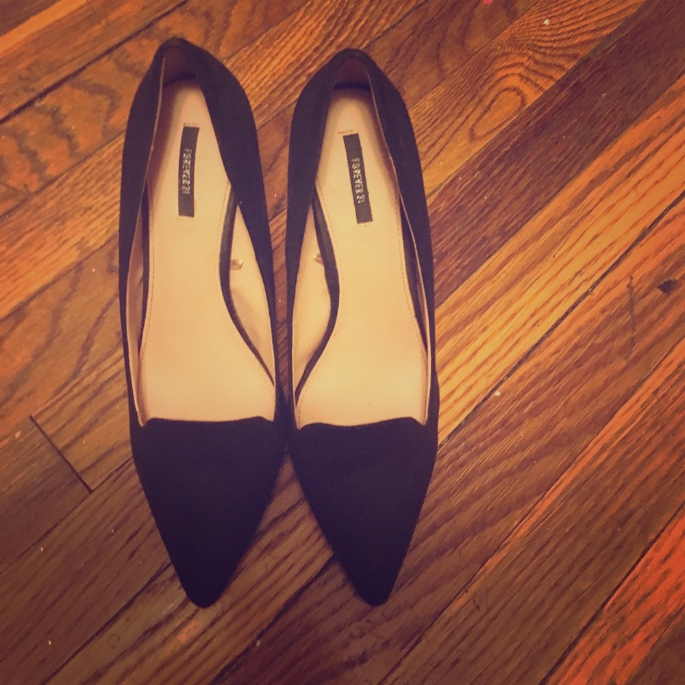 Cute faux suede heels