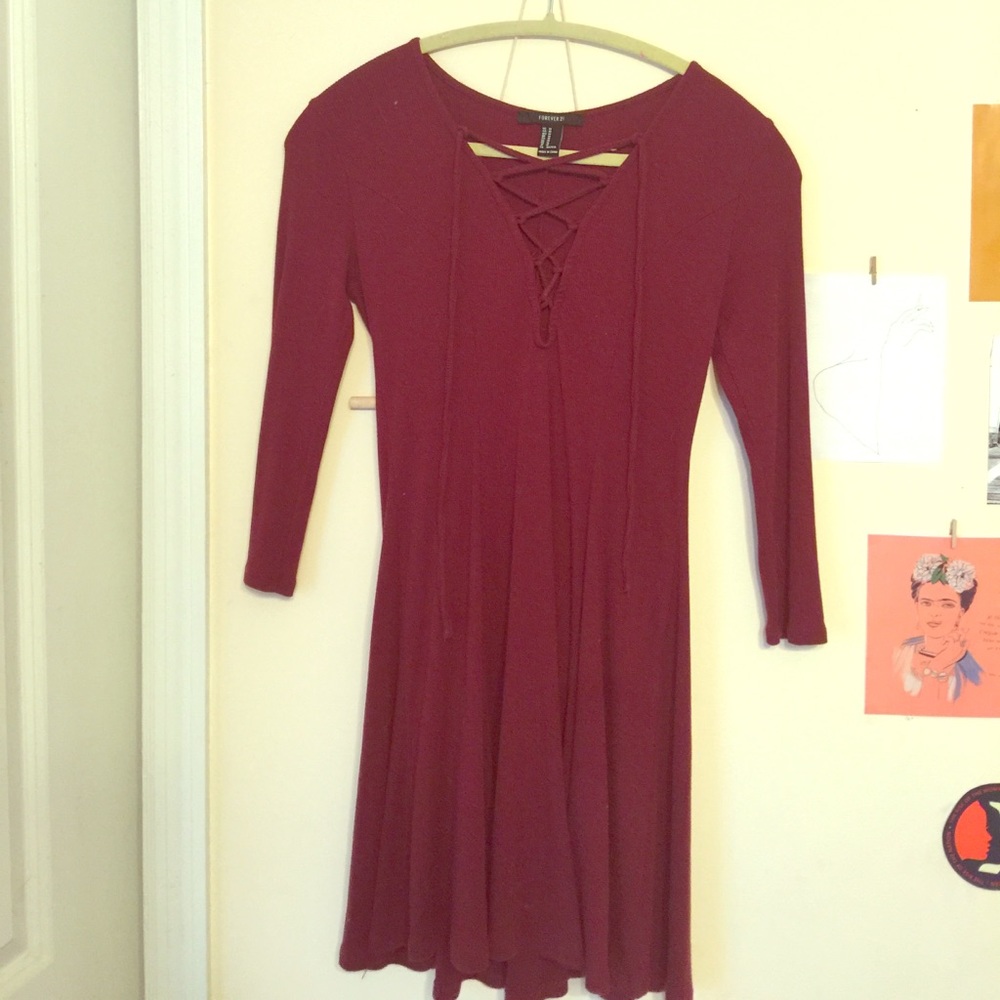 Lace up dress