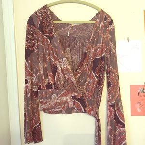 Free people wrap shirt