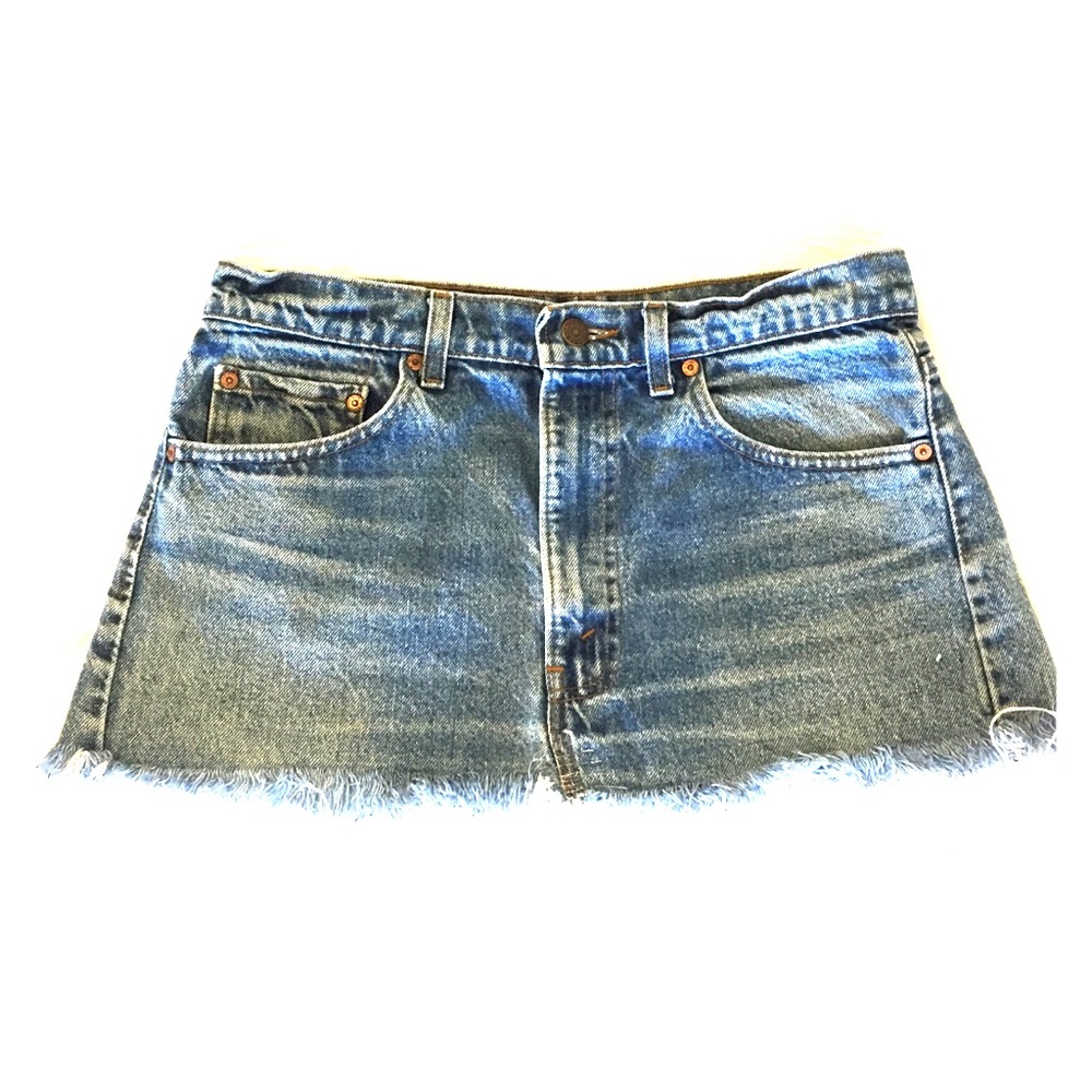 Vintage Levi's cut-off denim mini shirt