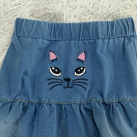 SALE***Kitty Denim Skirt.  Kids   :) - Picture 2 of 4