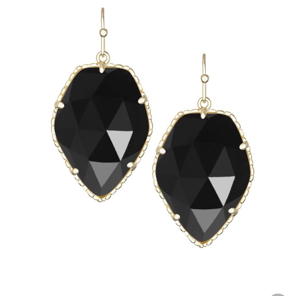 Kendra Scott Black and Gold Corley Earrings