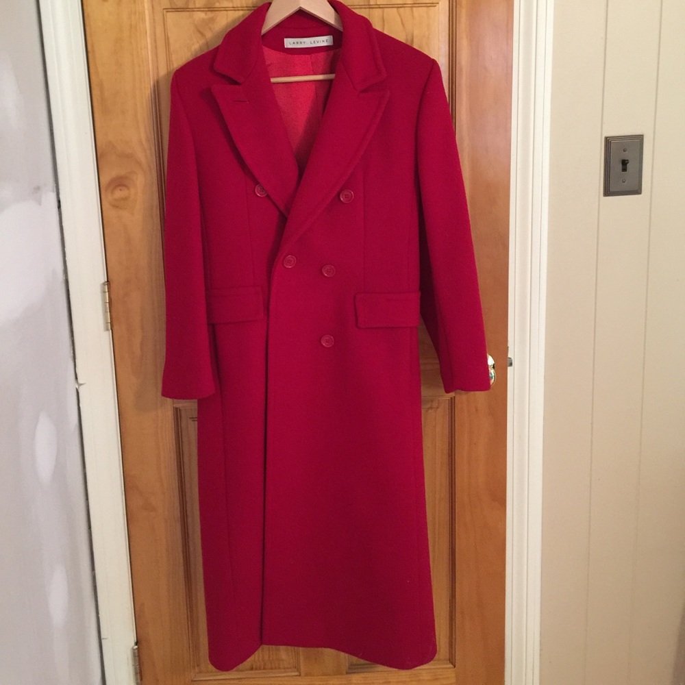 Long winter coat red color