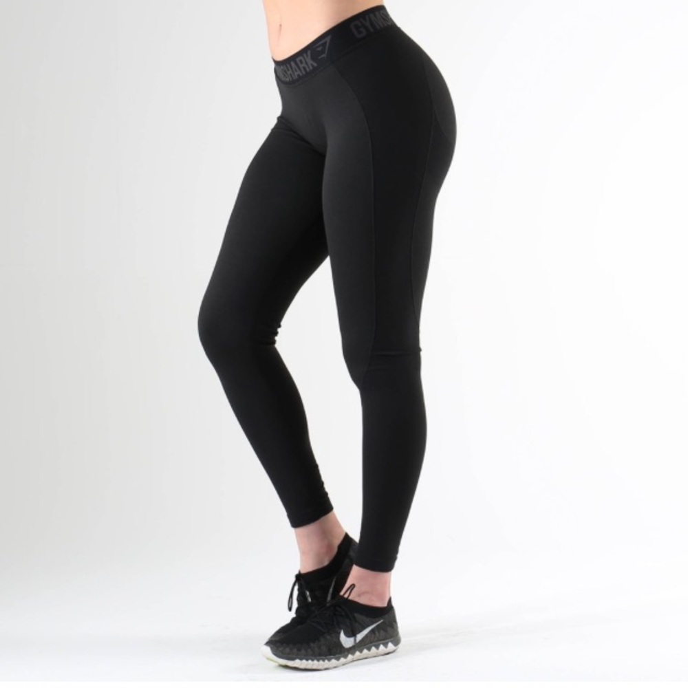 (Medium) Gymshark Flex Leggings BLACK MARL/BLACK