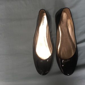 Black patent flats size 10