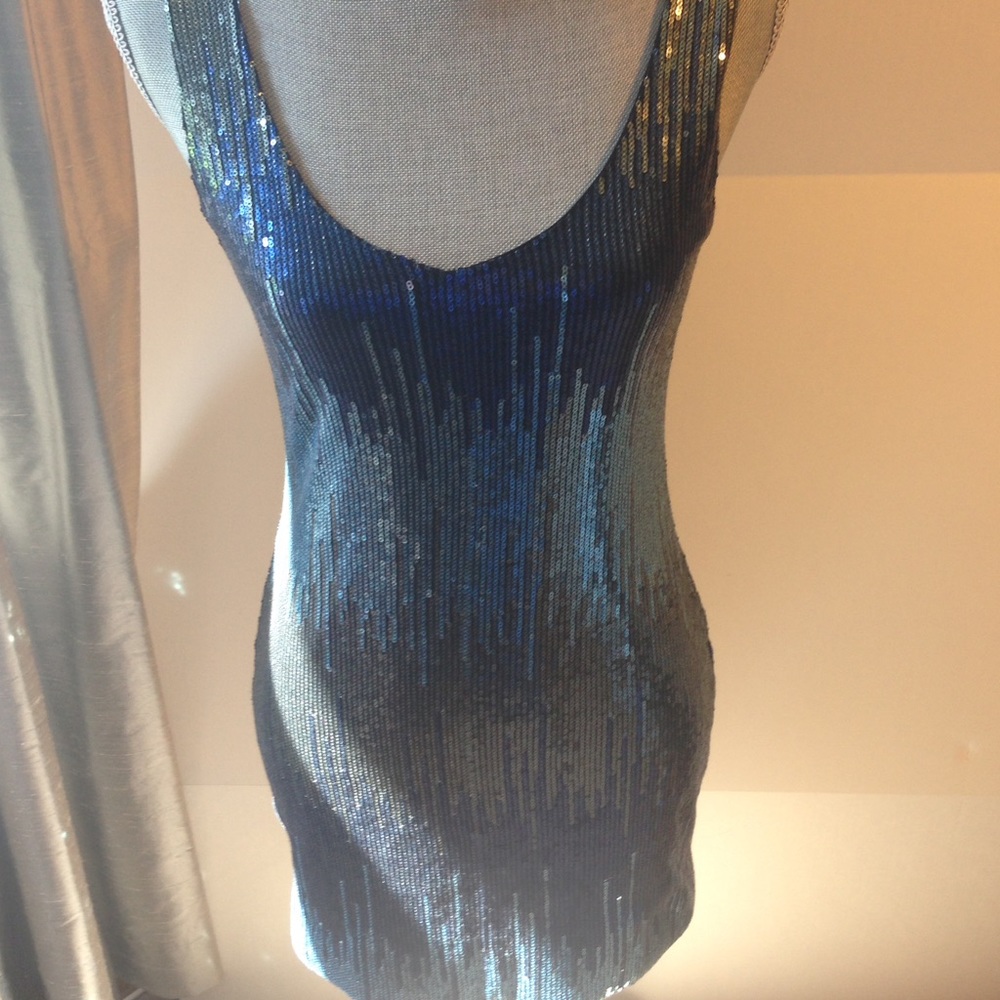 As U Wish Blue Sequin Dress