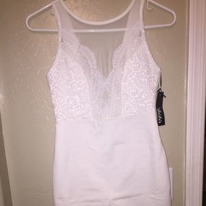 Lulus white lace bodycon dress size small