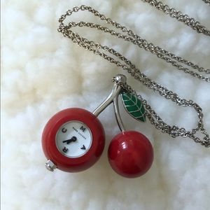 Marc Jacobs Cherries Watch Necklace