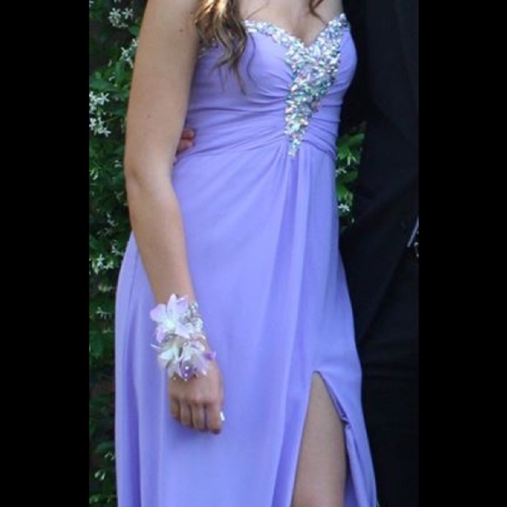 Lilac chiffon prom dress small