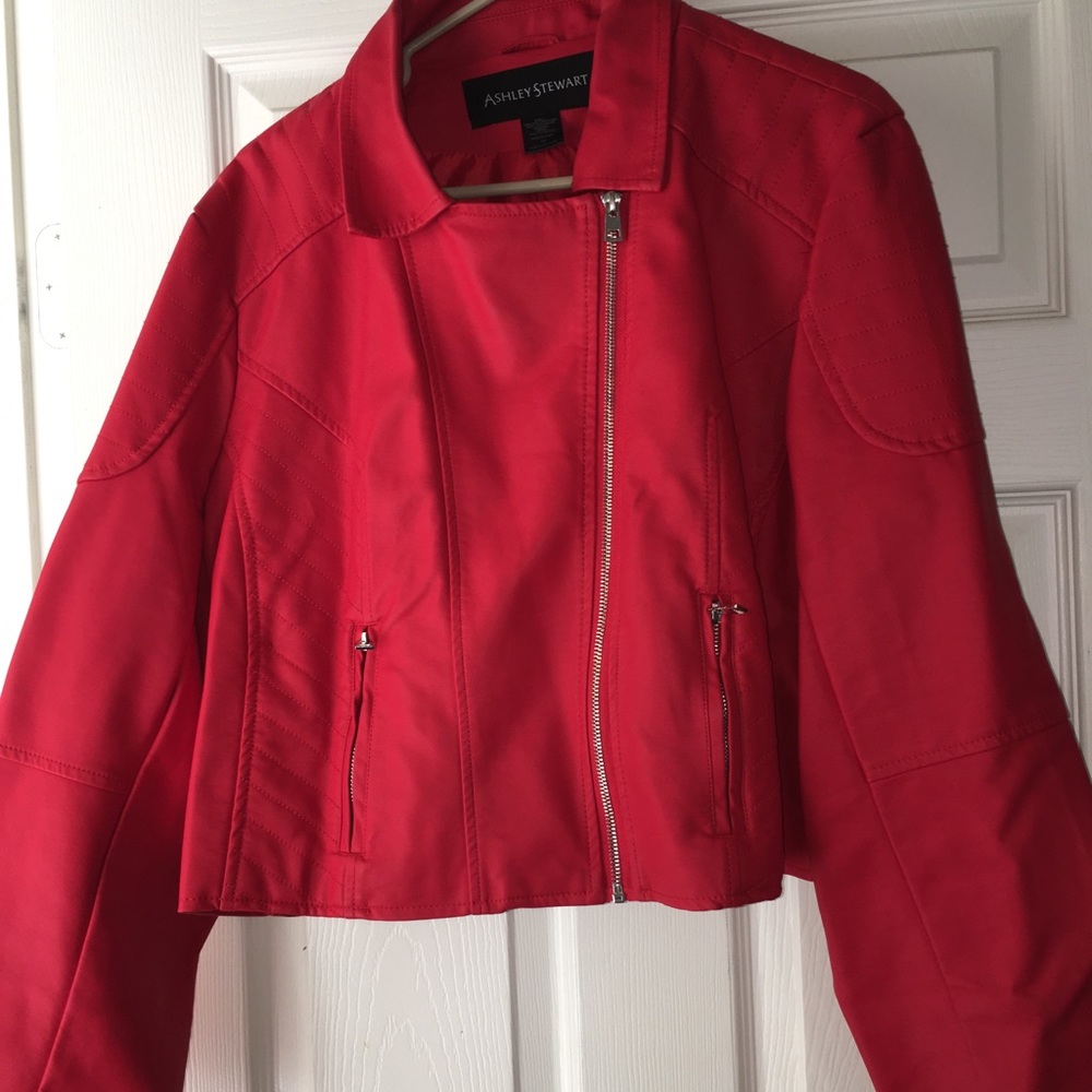 Red motor bike jacket