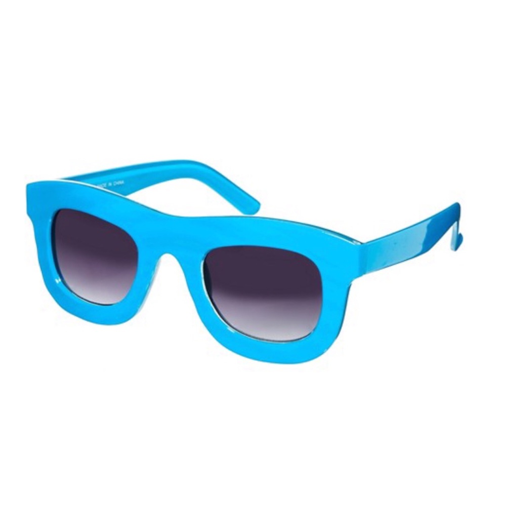 Retro Chunky Electric Blue Sunglasses