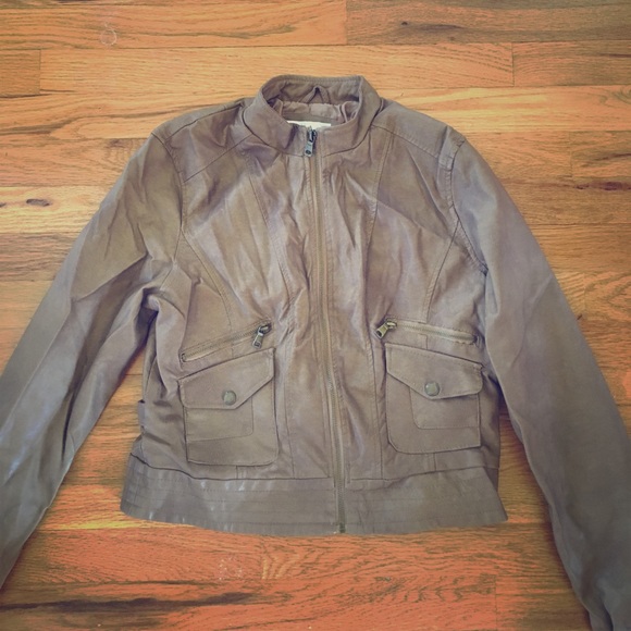 SOLD!!!!Brown leather jacket - Picture 2 of 8