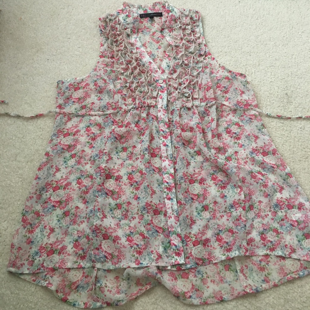 Floral Button Down top