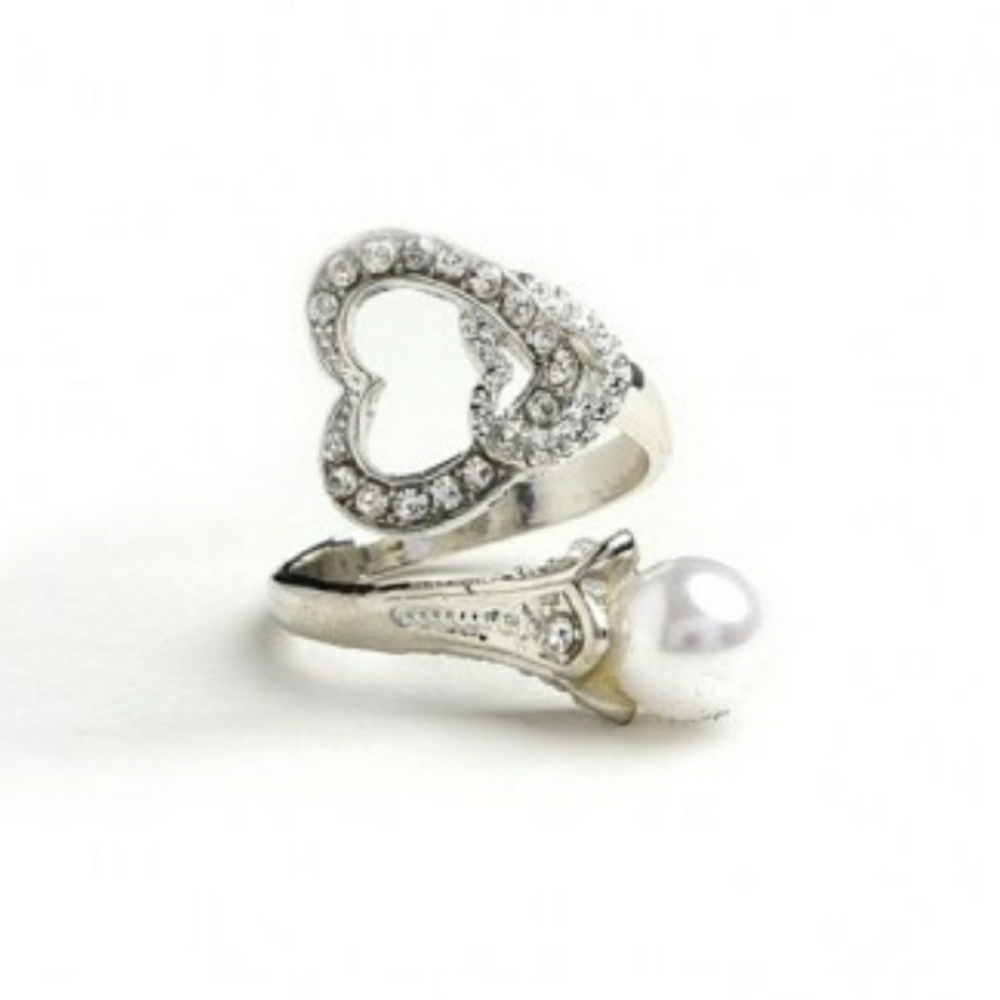 💜Heart Shape Multi Stone & Pearl Ring💜