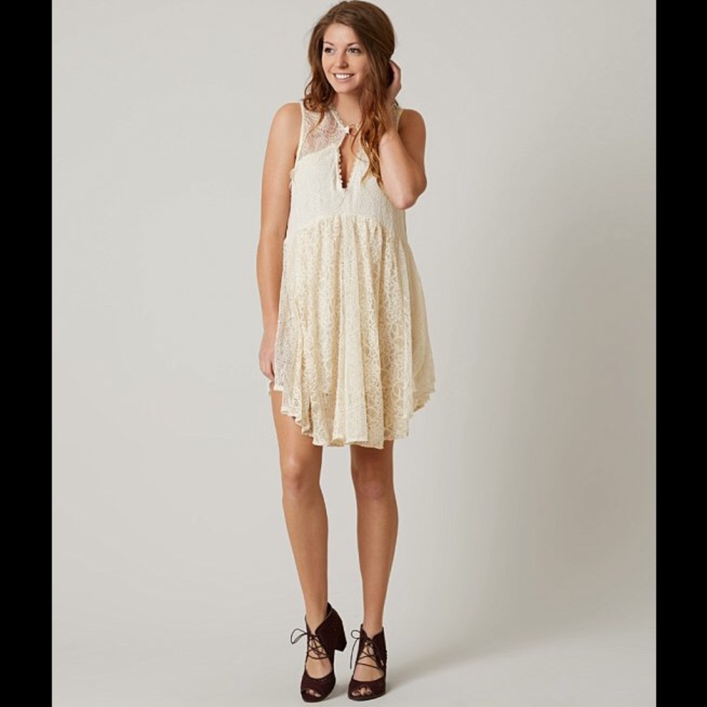 Free People Sleeveless Lace Mini Dress