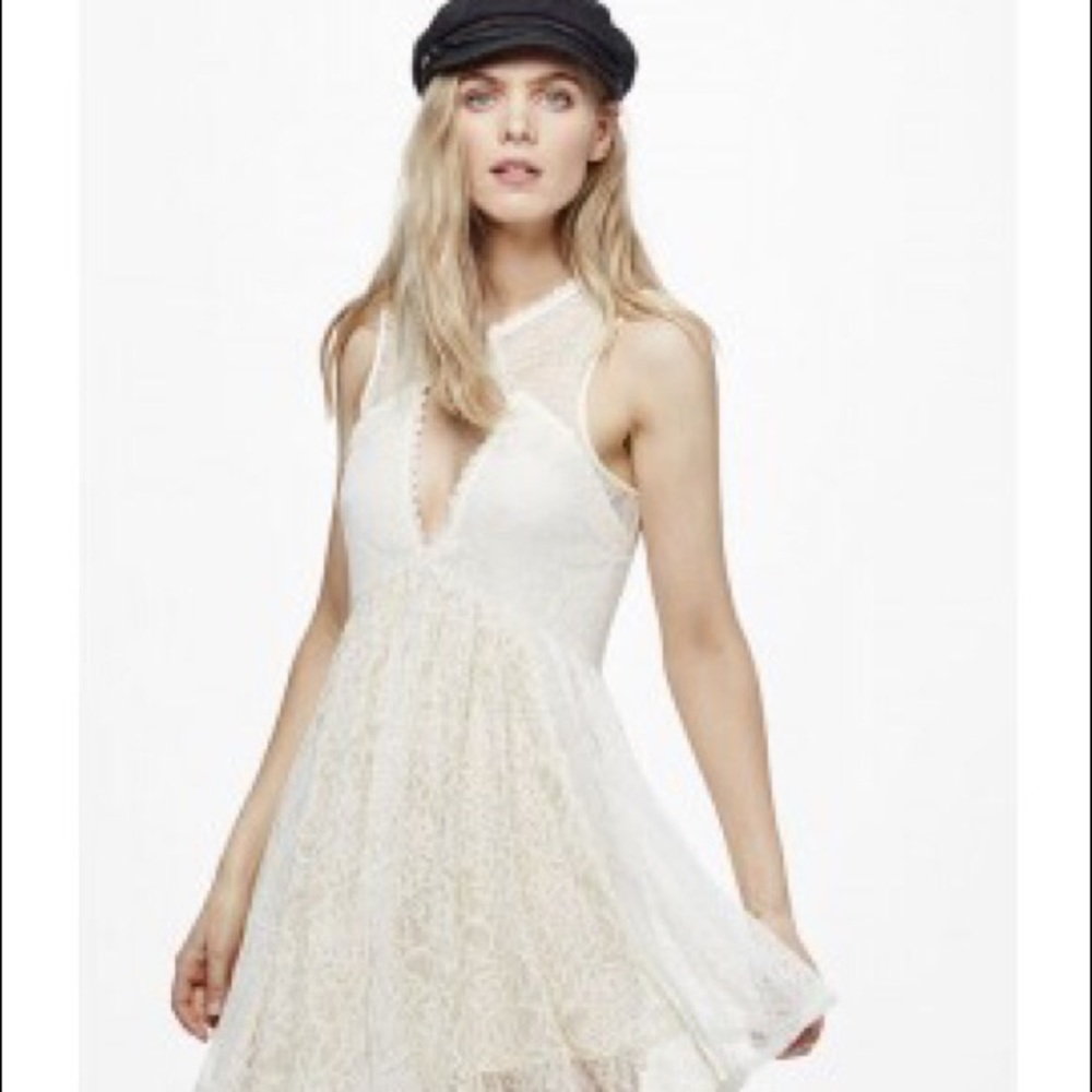 Free People Sleeveless Lace Mini Dress - Picture 3 of 5