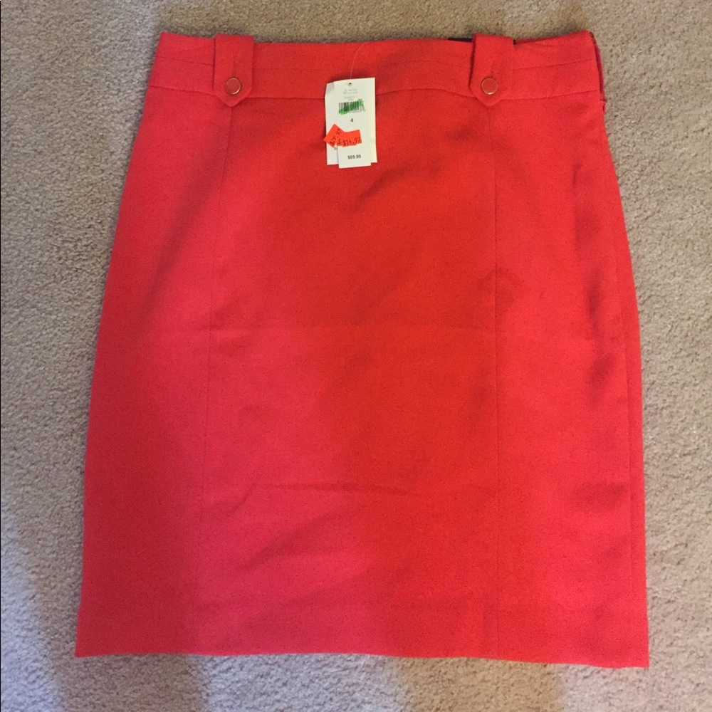 Orange pencil skirt size 4