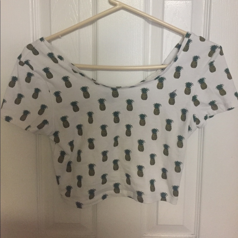 🍍Cute pineapple print crop top🍍