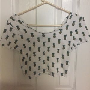 🍍Cute pineapple print crop top🍍