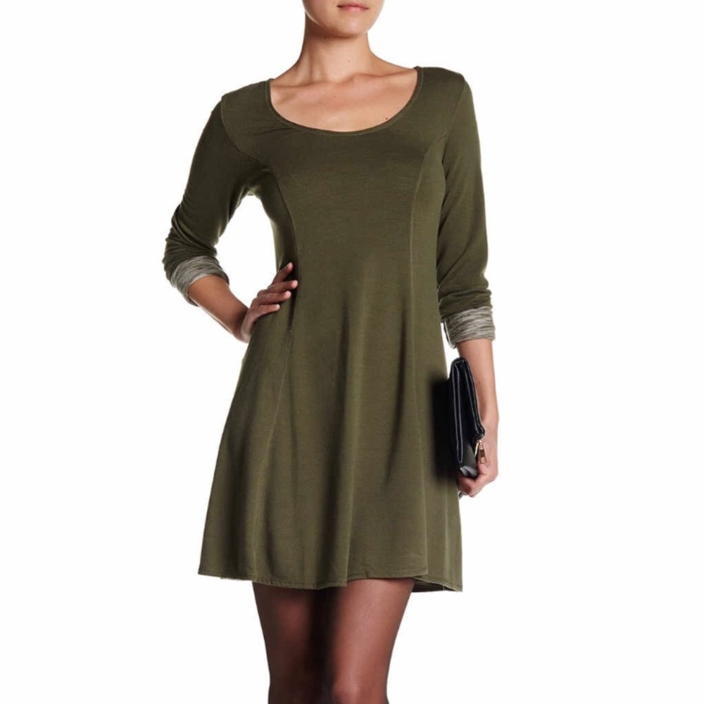 Max Studio Scoop Neck Trapeze Dress