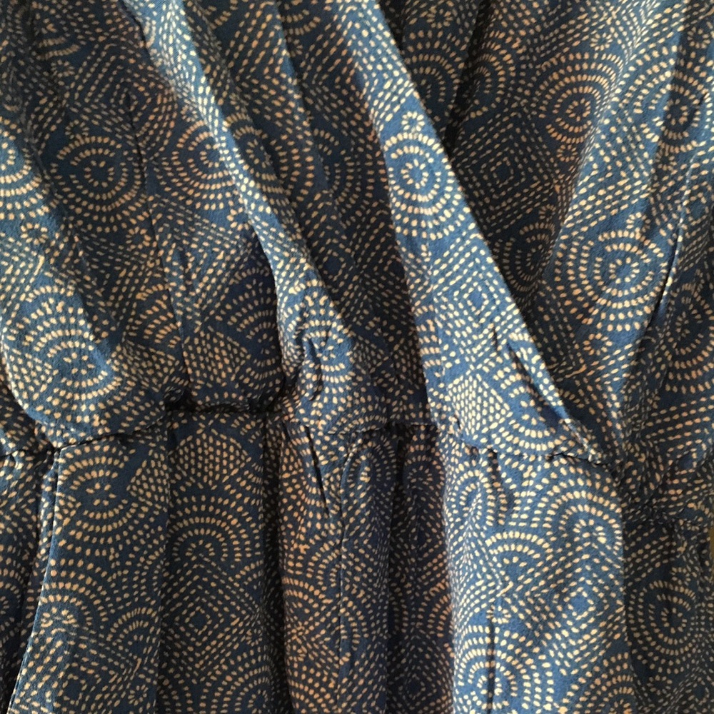 H&M Size 6 Long Sleeve Blue Romper