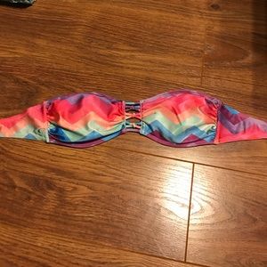 Chevron print swim top