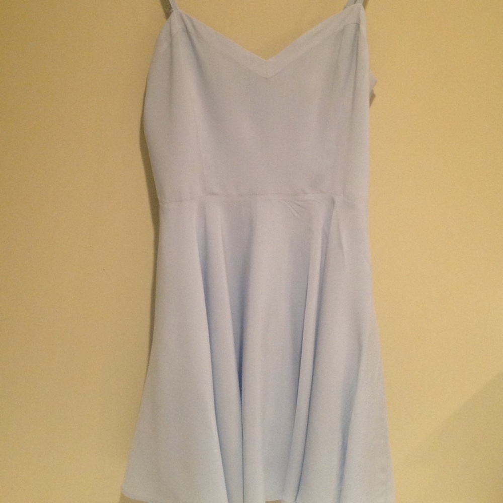 Light blue sleeveless dress from Aritzia.