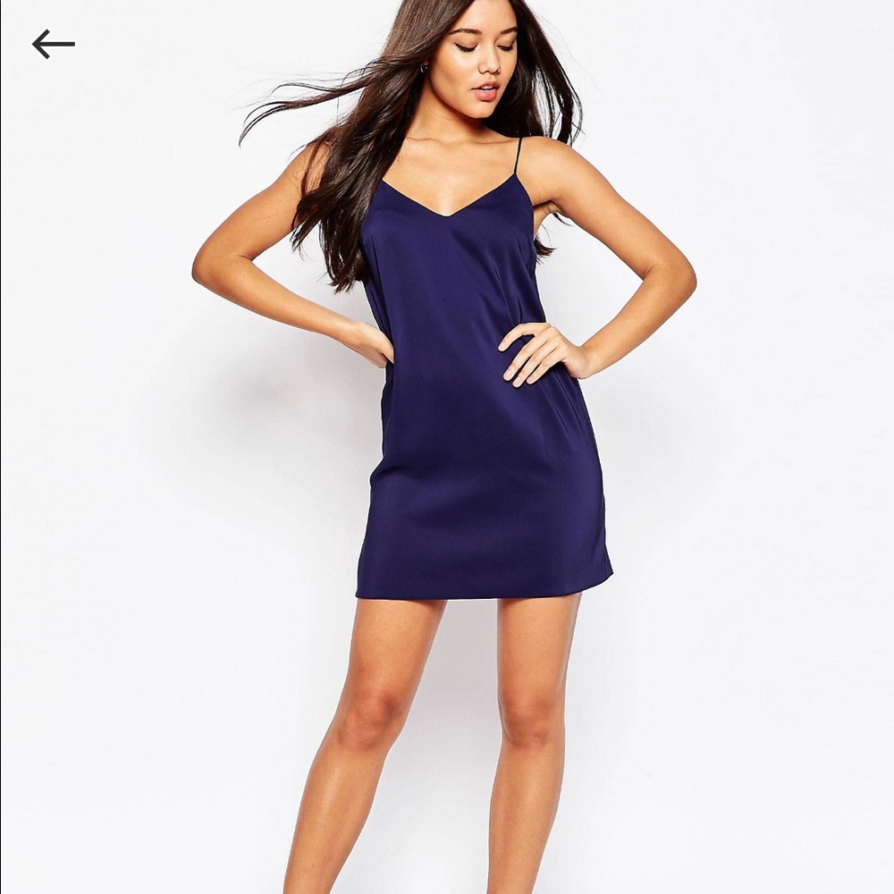 ASOS Silk Blue Cami Dress
