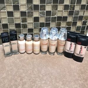 Lot of L'Oréal maybelline foundations
