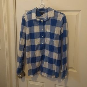Brand new Jcrew lightweight cotton check blouse.