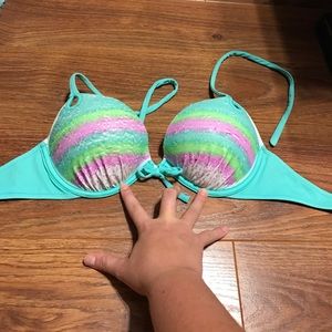 Bombshell sequin bikini top!