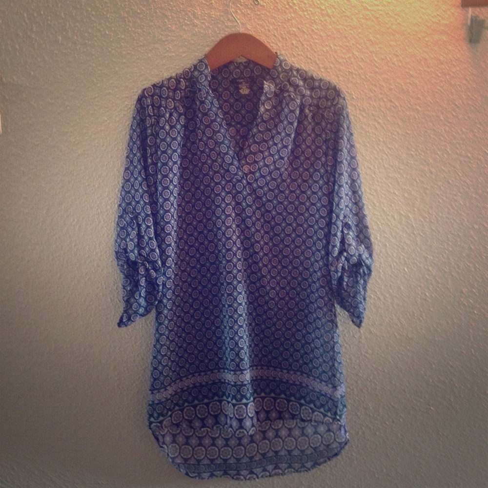 Boho Sheer Tunic NWOT