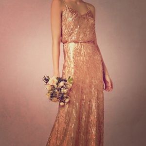 Donna Morgan Dress Courtney Style/ Rose Gold Sz 4