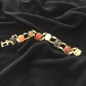 Scarab and gold bracelet