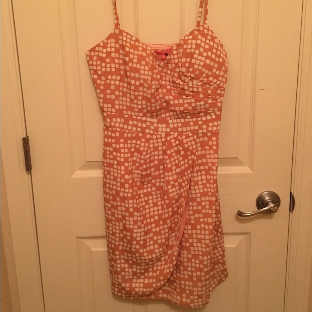 Mauve Square-print ModCloth Dress