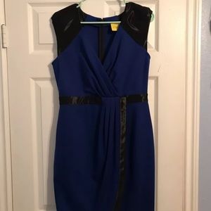Black and blue dress