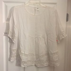 White Crochet Summer Top