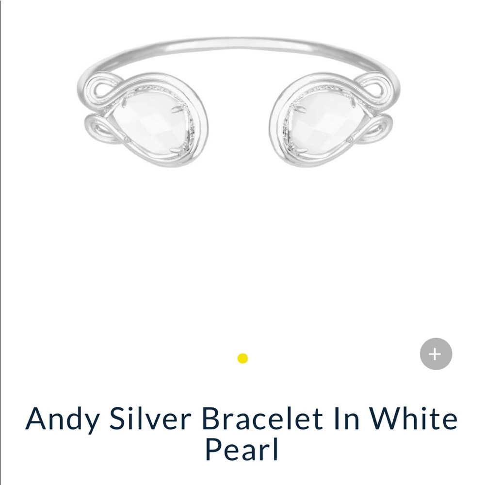 Kendra Scott Andy Bracelet in Silver/White Pearl