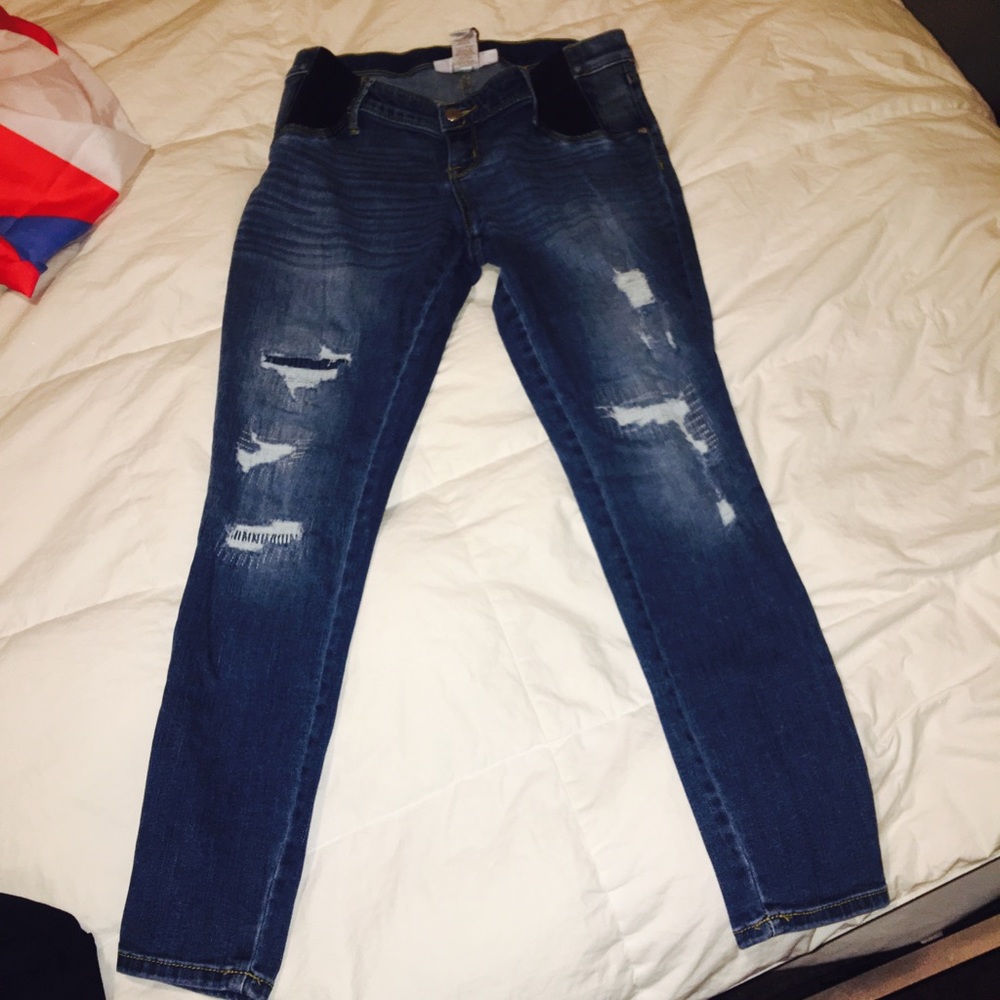 Ankle Skinny Maternity Jeans -S