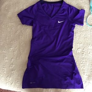 Purple and black Nike pro tshirt!