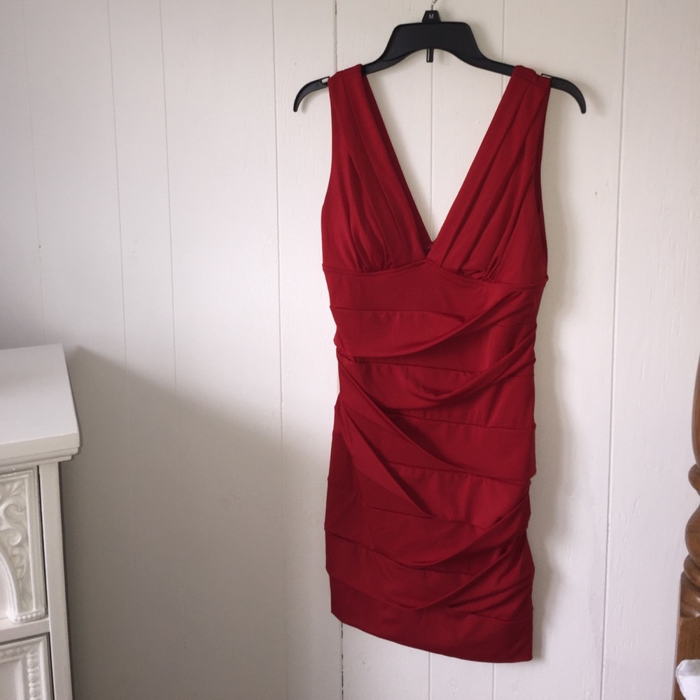 Sexy low cut cocktail dress