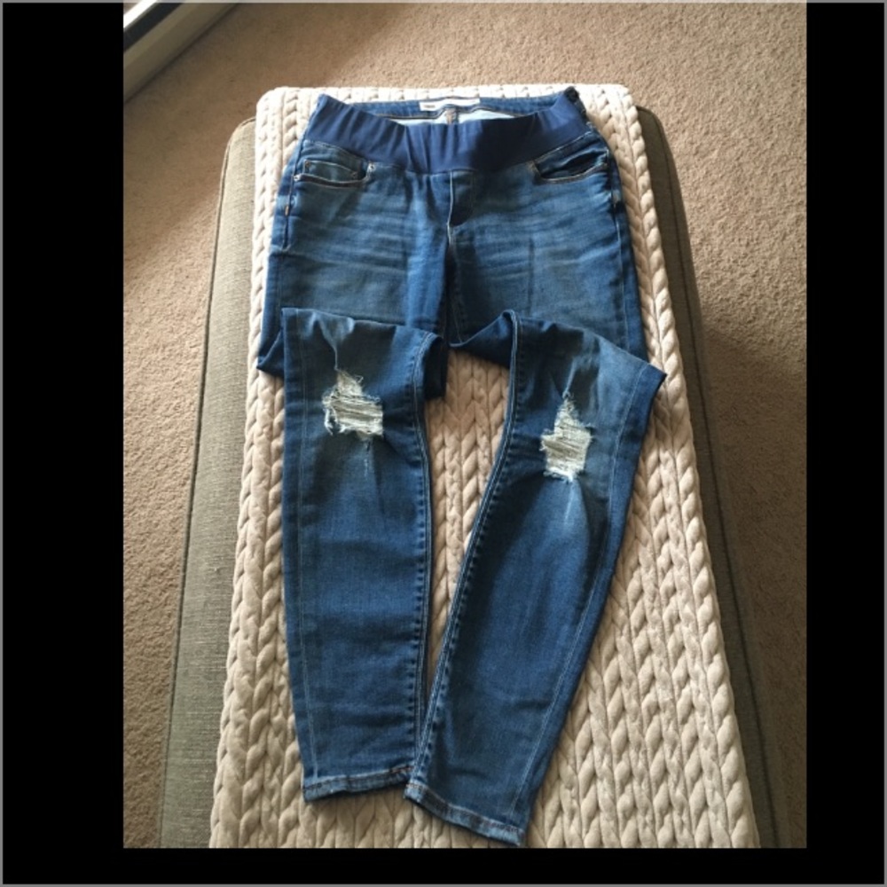 ASOS Maternity Distressed Skinny Jeans